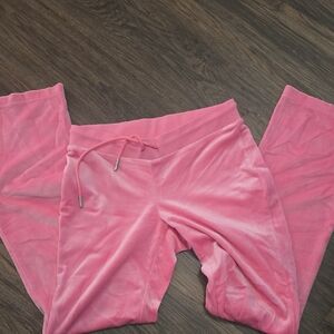 Juicy Couture Pink Velour Flare Pants